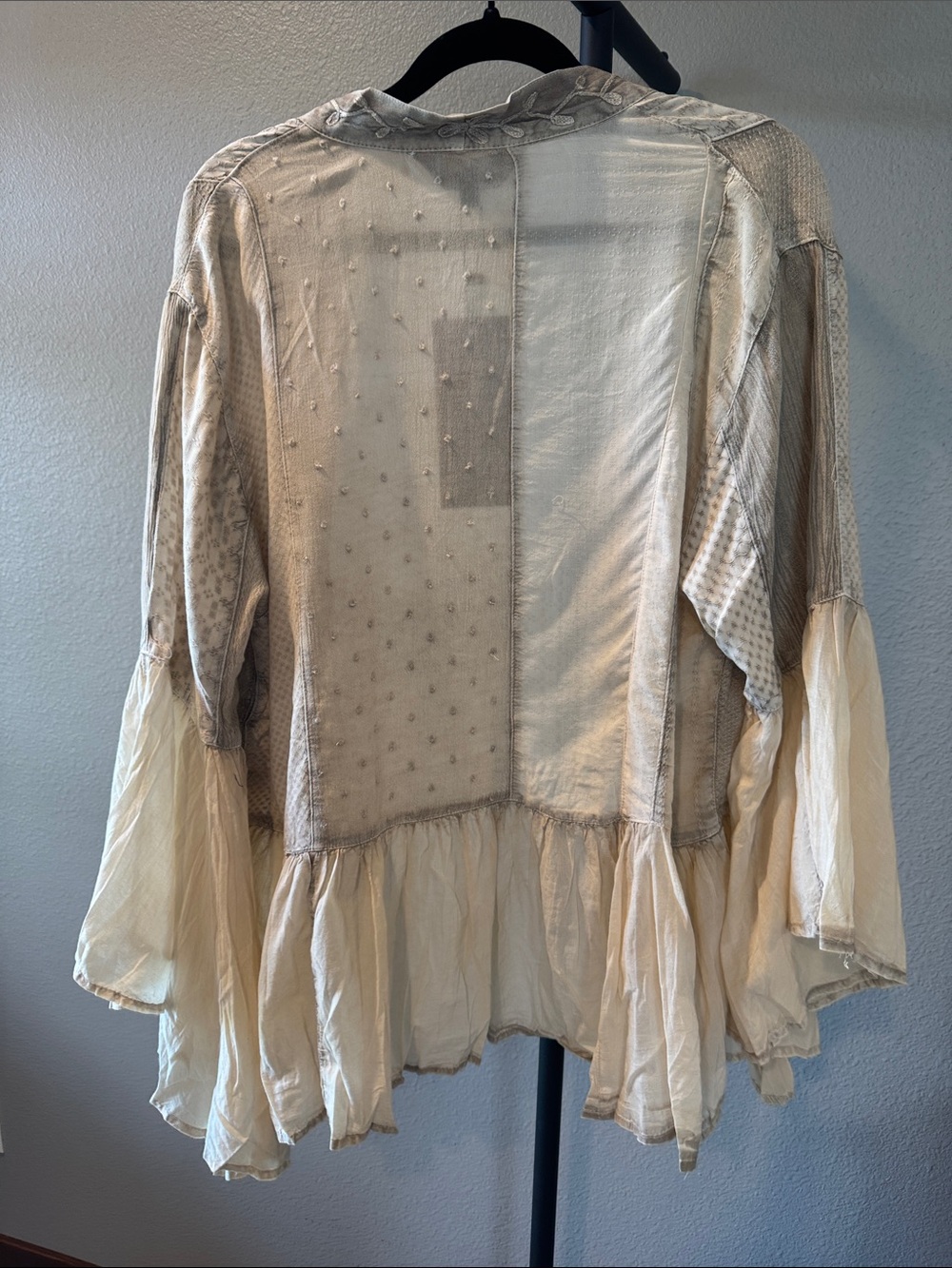 Young Threads NWT Ivory Boho Ruffle Open Cardigan by - Picture 2 of 7